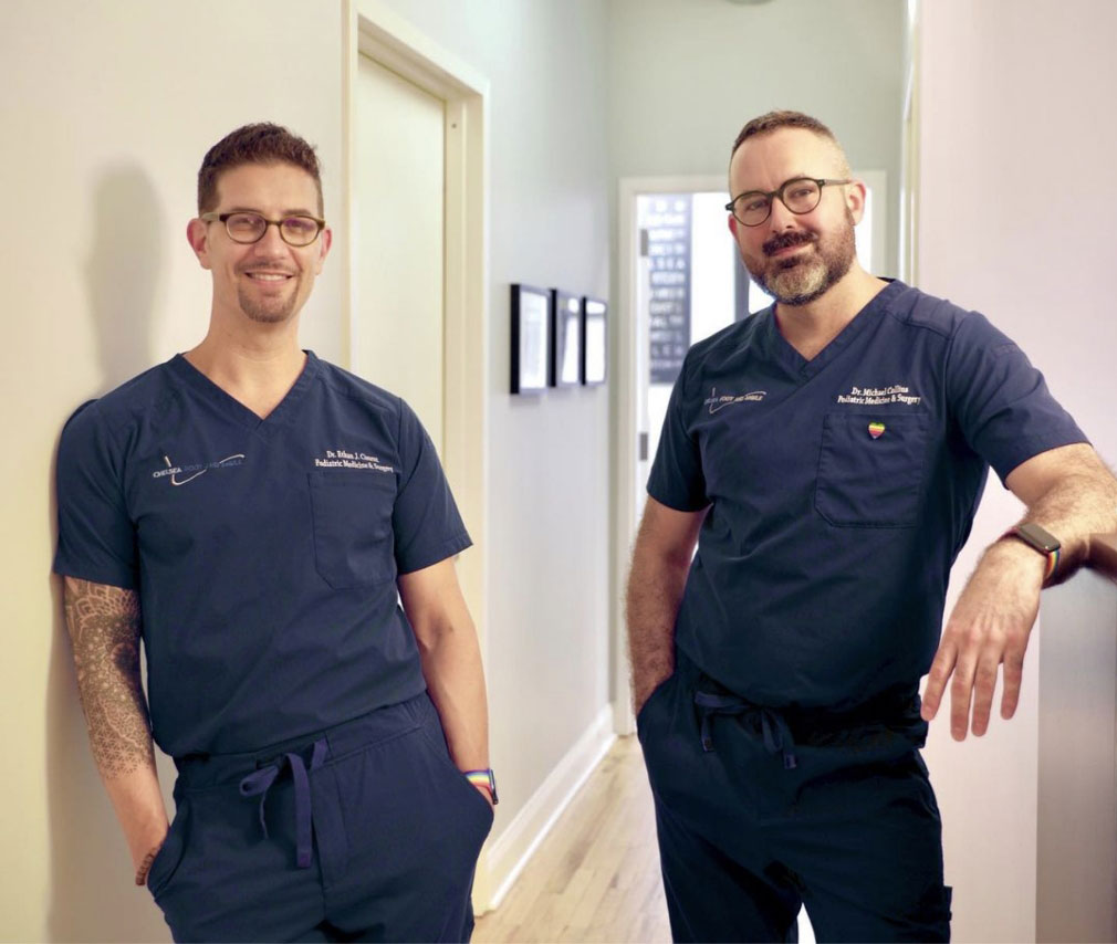 Dr. Ciment and Dr. Collins at their Chelsea office